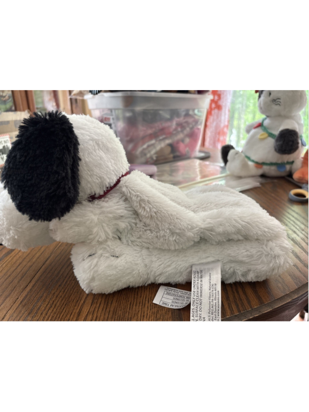Warmies Snoopy Microwaveable Neck Wrap/Pillow Weighted Lavender Scented Dog RARE - Picture 6 of 7